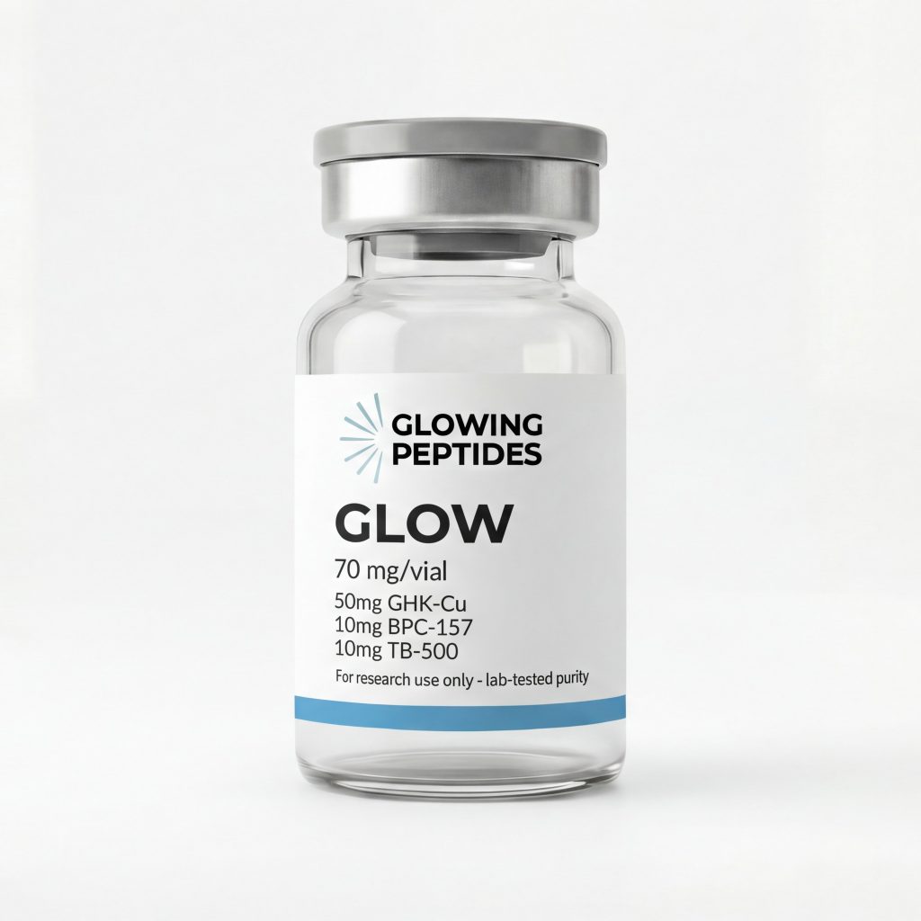 Bild einer GLOW 70mg Ampulle.