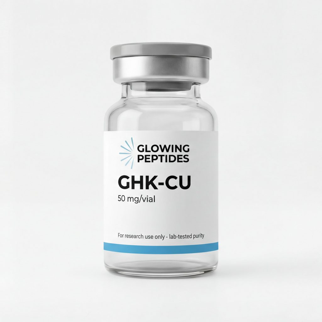 Bild einer GHK-Cu 50mg Ampulle.
