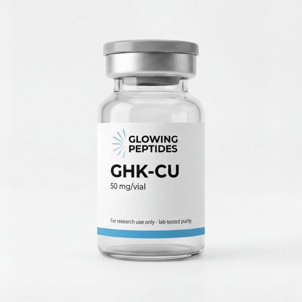 Bild einer GHK-Cu 50mg Ampulle.